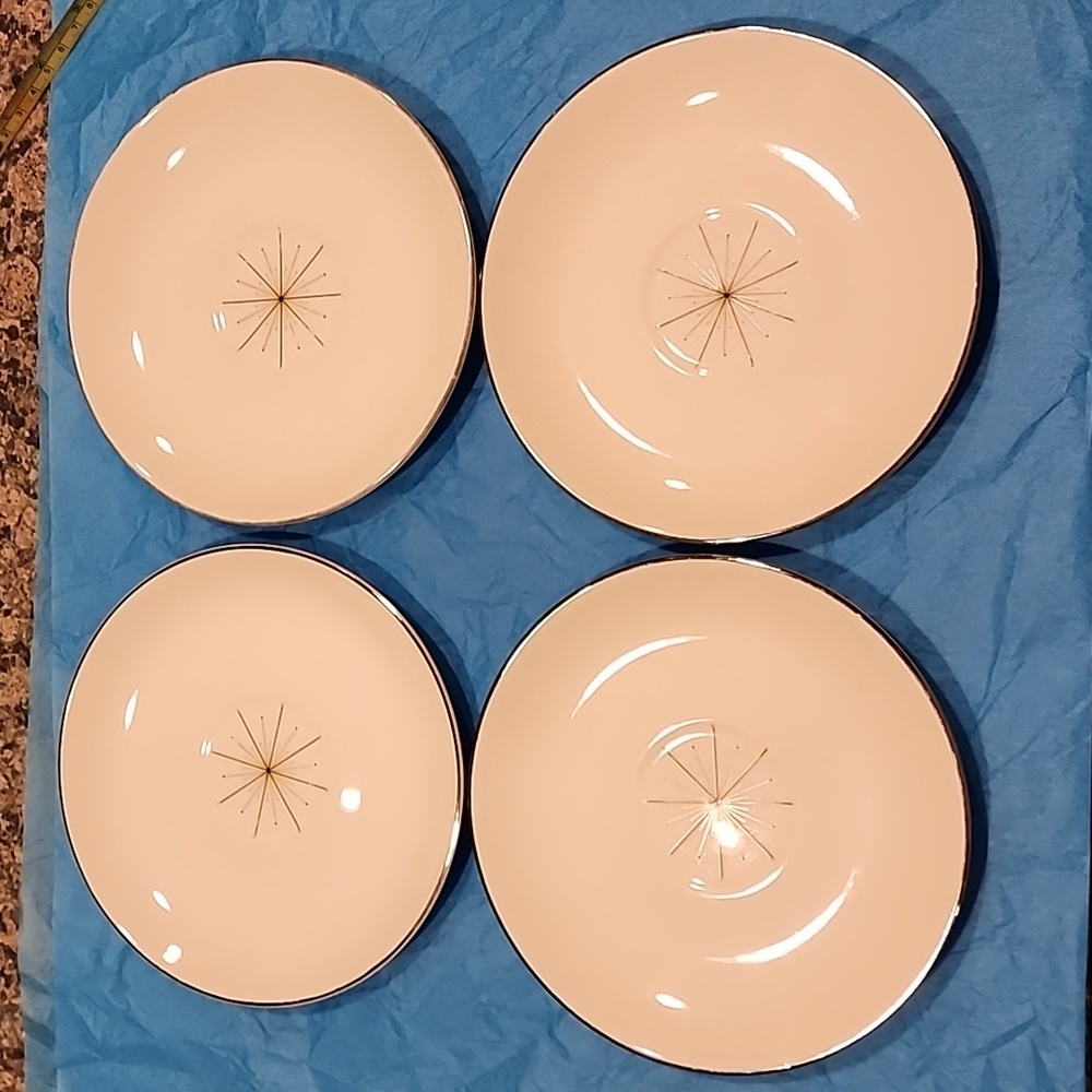 Modern Star Vintage Atomic MCM 6.5" Plates, Made In USA